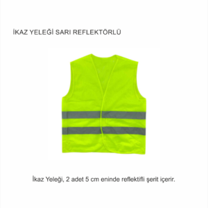 İKAZ YELEĞİ REFLEKTÖRLÜ SARI