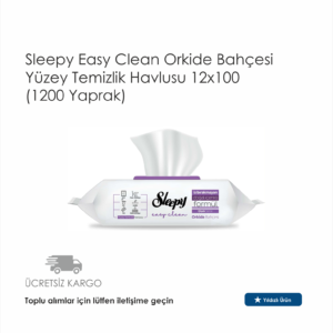 Sleepy Easy Clean Orkide Bahçesi Yüzey Temizlik Havlusu 12x100 (1200 Yaprak)