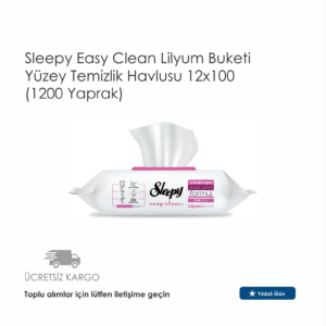 Sleepy Easy Clean Lilyum Buketi Yüzey Temizlik Havlusu 12x100 (1200 Yaprak)