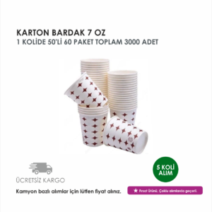KARTON BARDAK 7 OZ / 5 KOLİ
