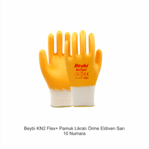 BEYBİ KN FLEX PLUS PAMUK NİTRİL ELDİVEN SARI