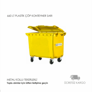 660 LT Plastik Çöp Konteyneri SARI