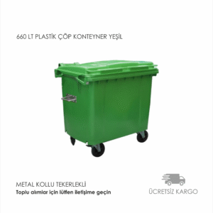 660 LT Plastik Çöp Konteyneri YEŞİL
