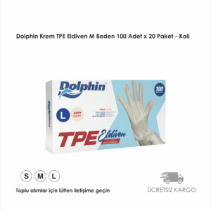 Dolphin Krem TPE Eldiven L Beden 100 Adet x 20 Paket