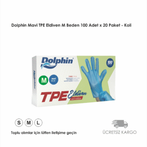 Dolphin Mavi TPE Eldiven M Beden 100 Adet x 20 Paket