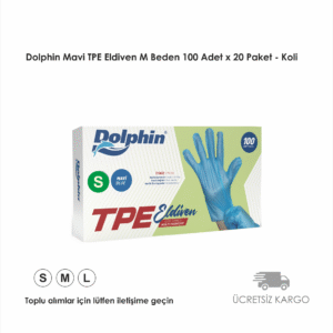 Dolphin Mavi TPE Eldiven S Beden 100 Adet x 20 Paket