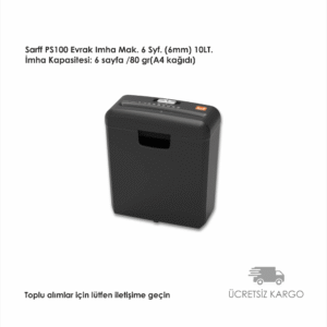 Sarff PS100 Evrak Imha Mak. 6 Syf. (6mm) 10LT.